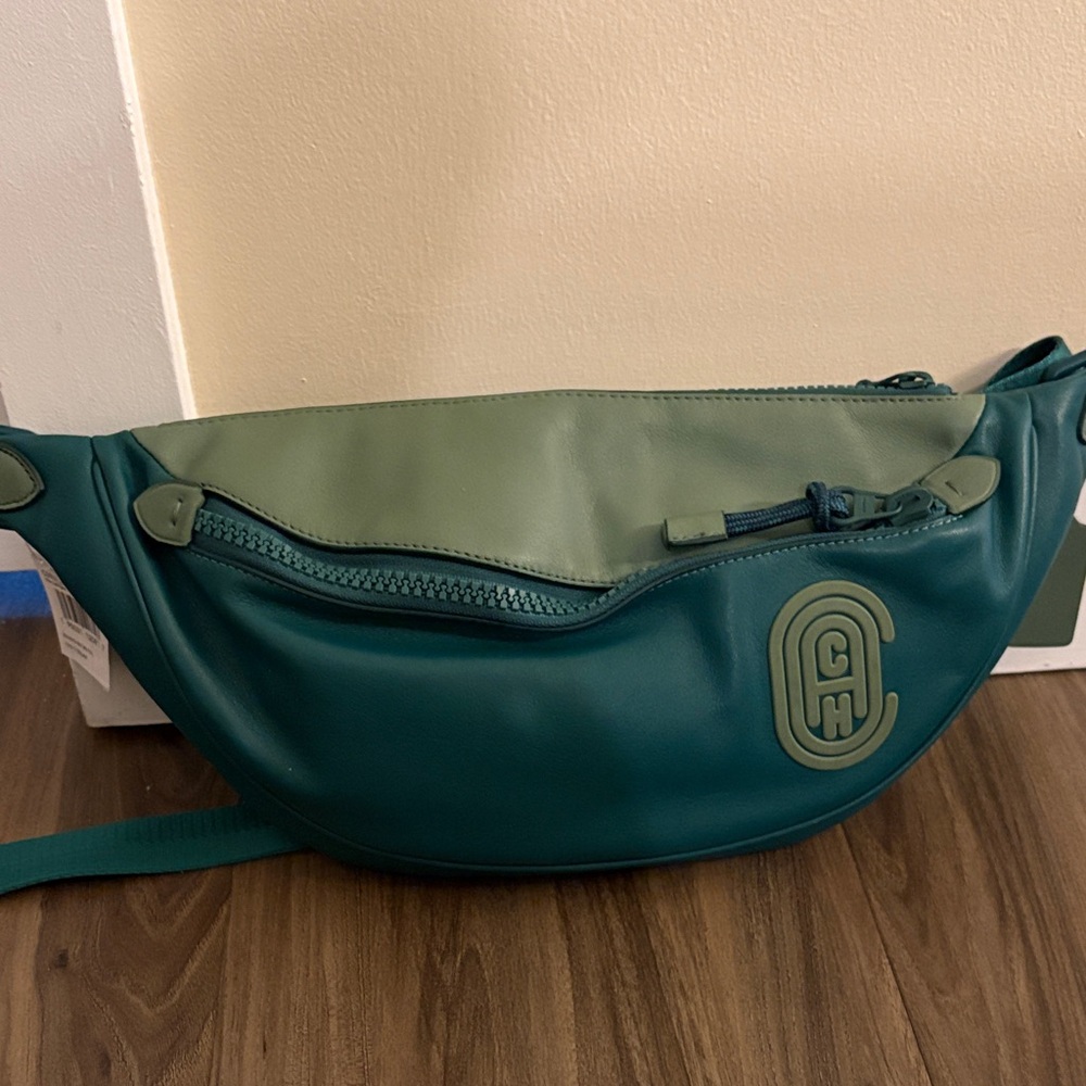 Coach Green leather crossbody Bag